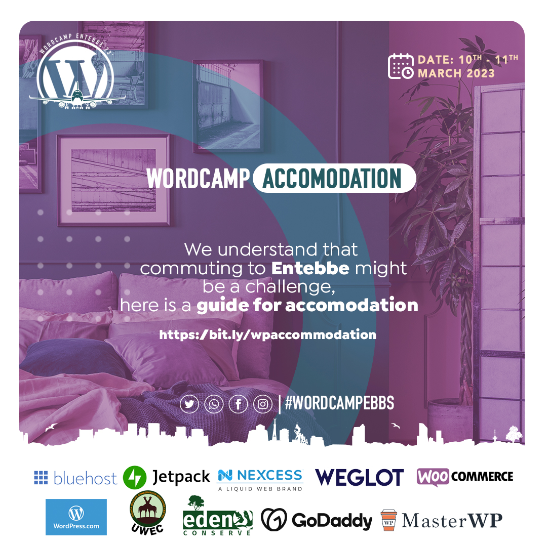 WordCamp Entebbe, Accommodation Guide.
